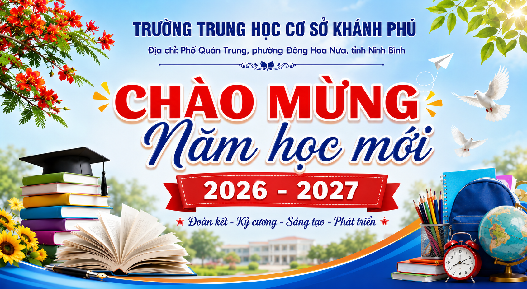Trường THCS Khánh Phú – Nơi chắp cánh những ước mơ, vun bồi những mùa tri thức